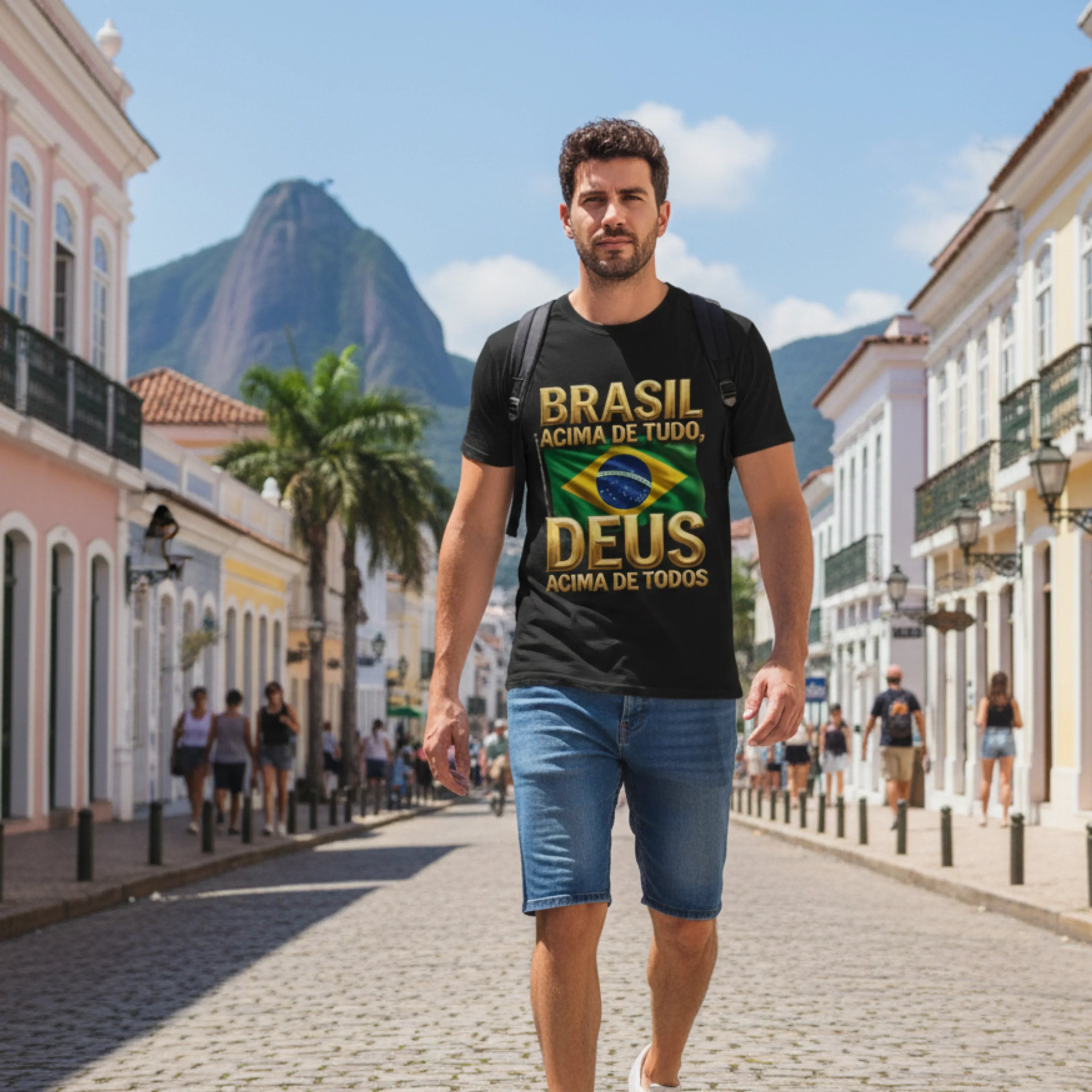 Camiseta Deus acima de todos